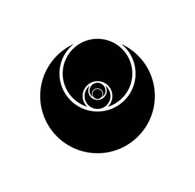 Minimalist tarz tasarımı. Altın oran. Geometrik şekiller. Altın oranda daireler. Fütürist tasarım. Logo. Vektör simgesi. Soyut vektör arkaplanı