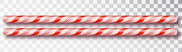 圣诞糖果边界被隔离。空白圣诞设计, 逼真的红色和白色扭曲的绳子框架。2019新年。度假设计, 装饰。矢量插图 — 图库矢量图片
