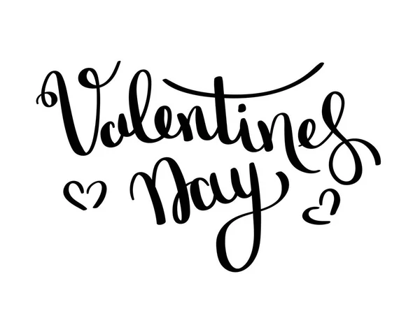 Valentijnsdag vector kaart. Happy Valentines Day letters op een witte achtergrond. Vectorillustraties — Stockvector