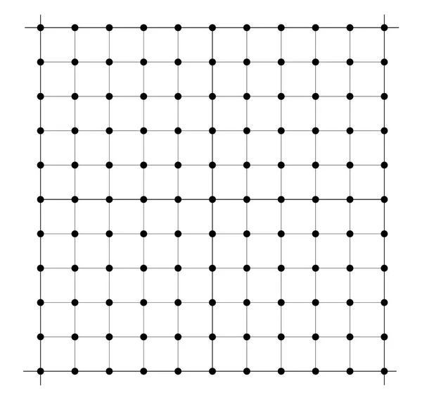 Gemessenes Raster Diagramm Plotting Raster Ecklineal Mit Messung Isoliert Auf — Stockvektor