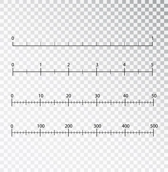 Linialen vector. Meetinstrument. Centimeters en inches schaal cm statistieken indicator te meten. Schaal voor een liniaal in inches en centimeters. Meten van schalen. — Stockvector