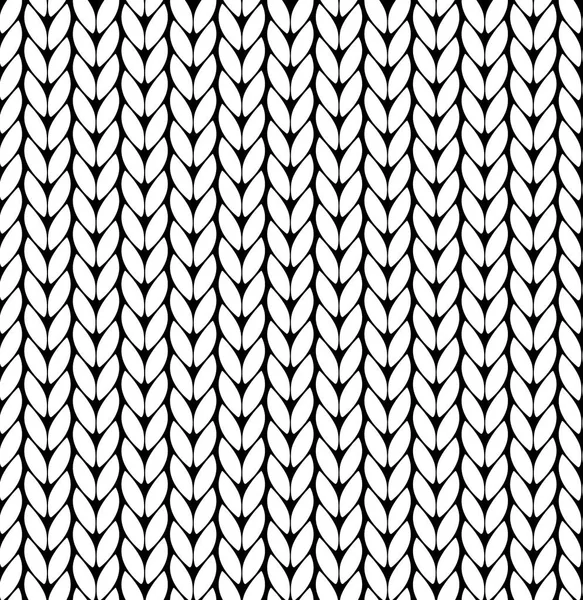 Knitting vector pattern. Vector texture seamless pattern. White knit texture seamless pattern. Vector seamless background. — Stock Vector
