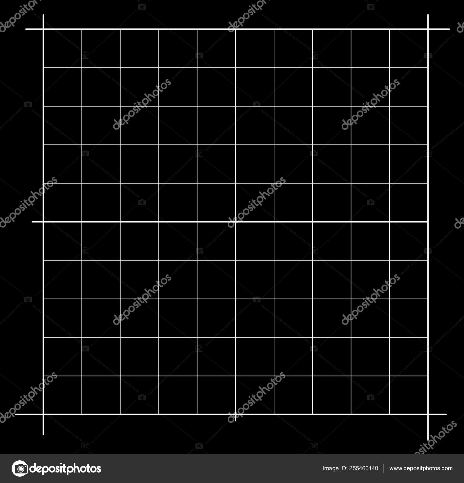 Grelha medida. Gráfico plotando grade. Régua de canto com medição isolada  no fundo preto. Vector papel gráfico modelo de fundo . imagem vetorial de ©  Ann_Zasimova #255460140