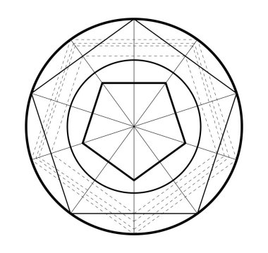 Minimalist tarz tasarımı. Altın oran. Geometrik şekiller. Logo. Vektör simgesi. Soyut vektör arkaplanı