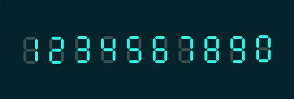 Digitale Zahlen als Vektoralphabet. Rechner digitaler Text — Stockvektor