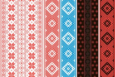 Slav süsleri seti. Kemerler ve clo dekorasyon için Şeritler