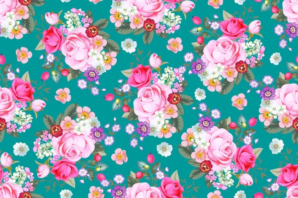 Seamless Pattern Country Roses — Stock Photo, Image