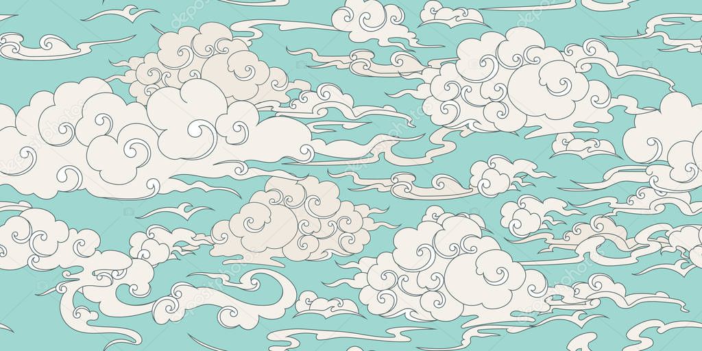 Seamless cloud pattern in Chenese style