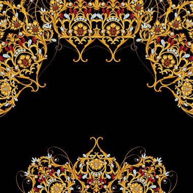  Barok tarzında dekoratif altın çerçeve