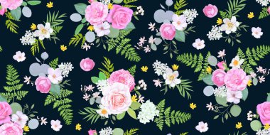 Güllü Çiçeksiz Desen