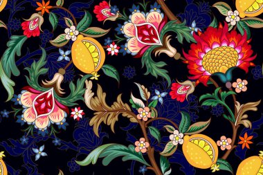  Şekillendirilmiş çiçeklerle kusursuz desen