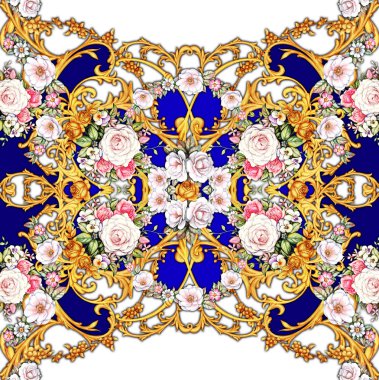 Altın verilirse ve gül ile dekoratif kompozisyon