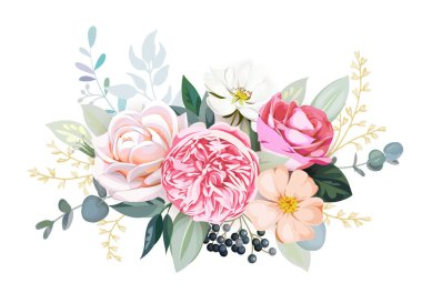 Soluk güllü rustik buket