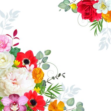 Buket şakayık ve Anemon