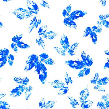 Botanik Dikişsiz desen baskı yaprak ile