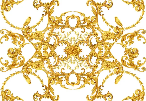 Golden Baroque Decorative Composition — Stock Photo, Image