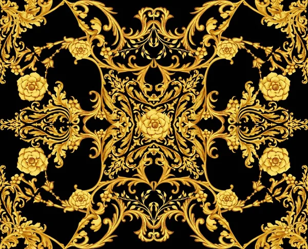 Gyllene Barock Dekorativa Sammansättning — Stockfoto