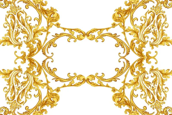 Złote Barokowy Dekoracyjnych Kompozycji — Zdjęcie stockowe