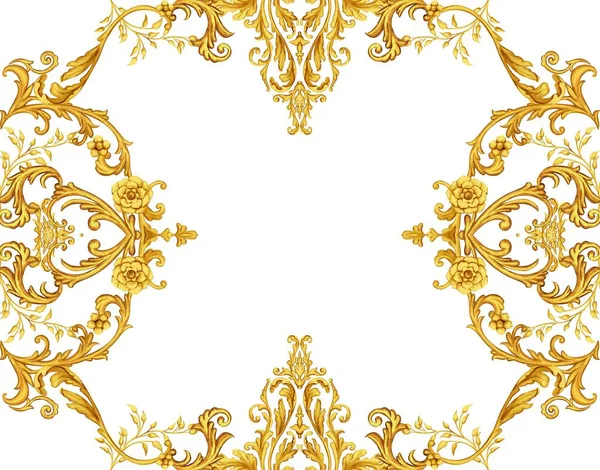 Golden Baroque Decorative Composition — Stock Photo, Image