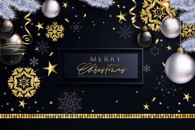 Glam Noel siyah beyaz toplar