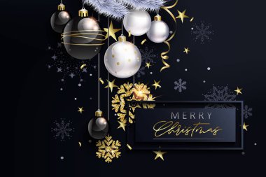 Glam Noel siyah beyaz toplar