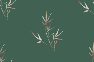 Kesintisiz grafik el çekilmiş bambu desen