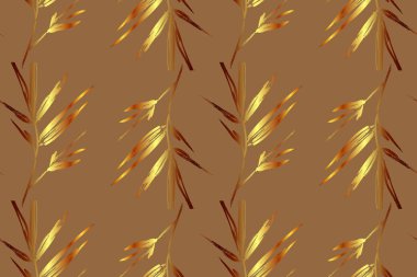 Kesintisiz grafik el çekilmiş bambu desen