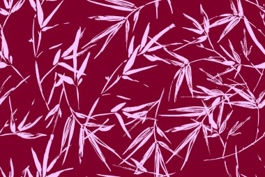 Kesintisiz grafik el çekilmiş bambu desen