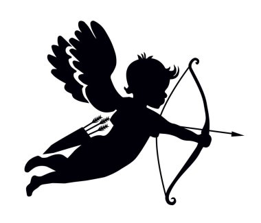 Bir çekim Cupid silüeti
