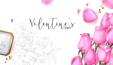 Güzel romantik backgroung pembe güllü