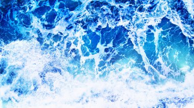 Fırtına deniz ufuk Üstten Görünüm