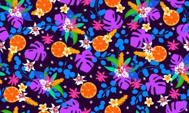 Dikişsiz modern tropikal desen