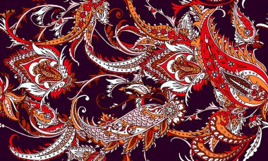 Güzel paisley ile Seamless Modeli