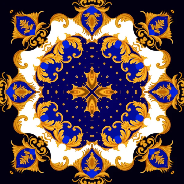 Altın parşömenler ile fular tasarımı