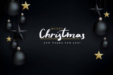 Noel arka plan siyah topları ile