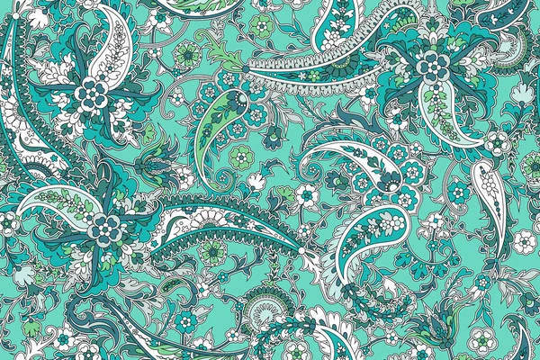 Fundo sem costura com paisley — Vetor de Stock