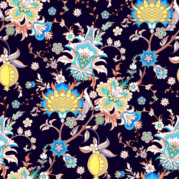 Nahtloses Muster mit stilisierten Blumen — Stockvektor