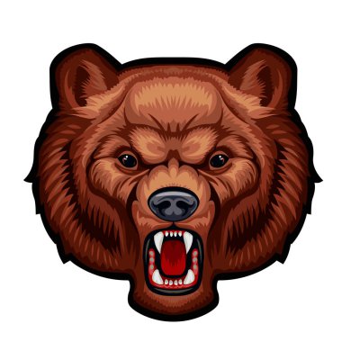 Maskot. Ayı vektör başı