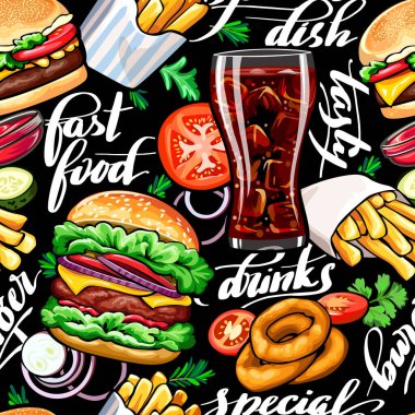 Fast food ile renksiz desen