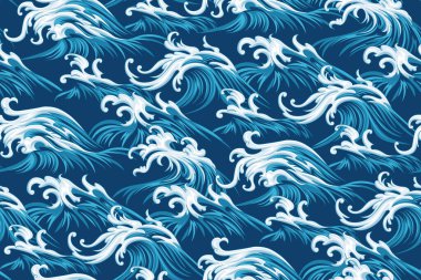 Doğu denizi kusursuz dekoratif desen
