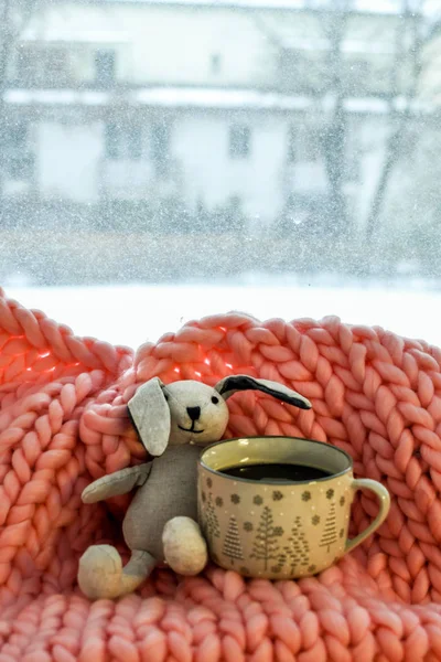 Christmas Winter Decoration Toy Coffee Cup — Stock Photo, Image