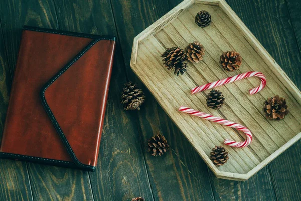 Noel flatlay bir planlayıcısı ile
