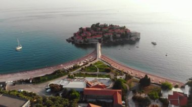 Sveti Stefan, Karadağ üzerinden havadan görünümü
