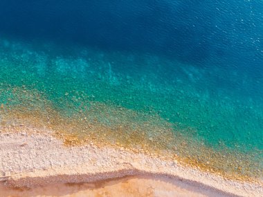 Adriyatik Beach, uçağın shot havadan görünümü