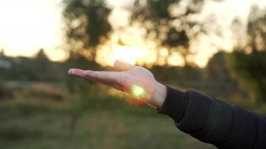 adam erkek arı onun avuç içinde inecek.