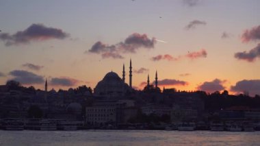 Istanbul akşam Camii manzaralı panorama