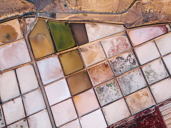 Zoutmeren, uitzicht vanuit de lucht. — Stockfoto