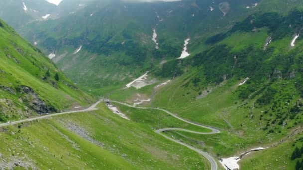 Aerial view of a mountain road. — Stock Video