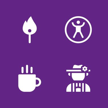 4 futbol simgesi maç, zorbing ve grafik tasarım ve web için Alman vektör çizim seti