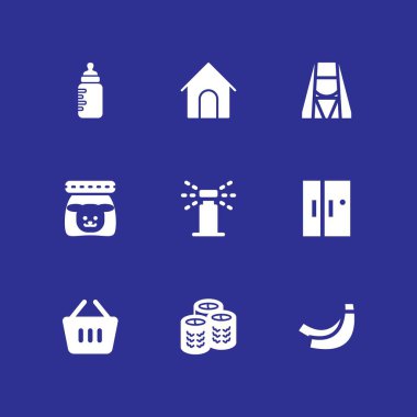 Gıda simge seti. grafik tasarım ve web için Ermenistan, suşi ve köpek evi vektör simgesi